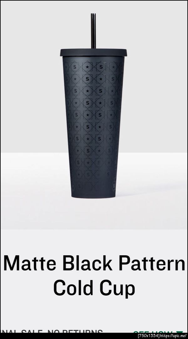 แก้วสตาร์บัคส์ดำด้านพลาสติกเก็บเย็น24oz