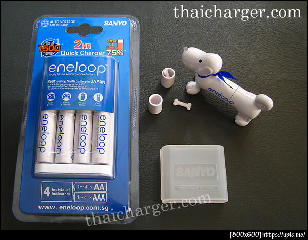 เครื่องชาร์จถ่าน Eneloop จาก Sanyo พร้อมตัว Tester 