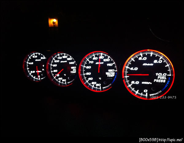 เกจวัด defi advance cr fuel press water temp oil temp oil press ไฟขาว