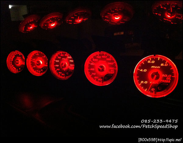 Defi Advance CR หน้าขาว ไฟแดง ฟ้า