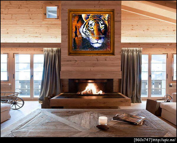 ภาพวาดสีน้ำมัน ภาพเสือ