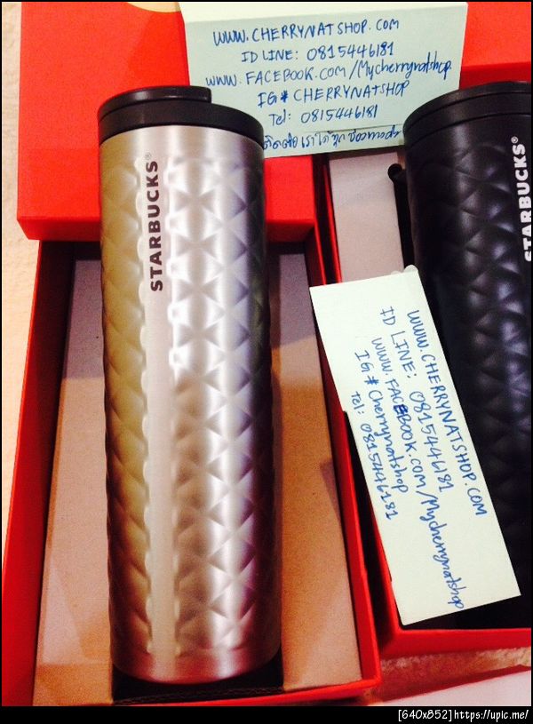 #Starbucks USA Quilted Stainless Steel Tumbler - Silver, 16 fl oz : A slender stainless steel coffee tumbler with a smooth quilted texture and silver finish.ราคาsale 1,980 มีกล่องแดงค่ะ