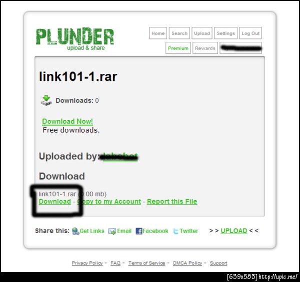 วิธีดาวน์โหลดไฟล์จาก Plunder.com By iamDigg.com