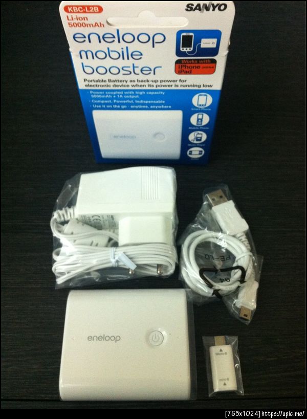 Sanyo mobilebooster ตัวใหม่มาแล้ว มีหัวแปลง miniUSB-microUSB ด้วย