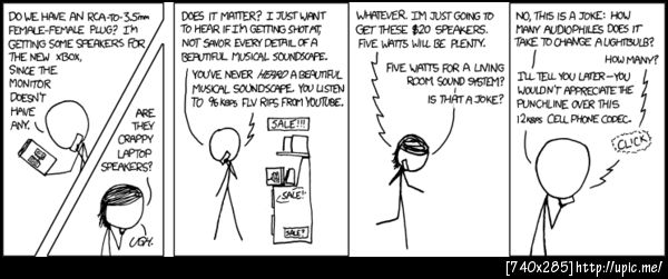 xkcd วันนี้ฮามาก โดนสุดๆ จริงๆ เรื่อง audiophiles