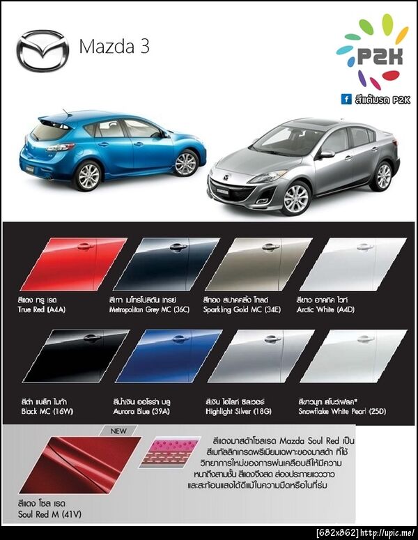 สีแต้มรถ mazda 3