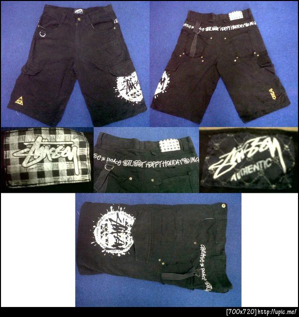 กางเกงขาสั้น Stussy สีดำ เอว32 กระเป๋าเยอะมาก สภาพเนียนๆสวยๆ ราคา 350 บาท