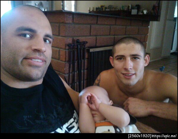 tay and i about to watch my fight @ufc vault. matthew doesnt seem interested. he's seen it twice already #mma #ufc115