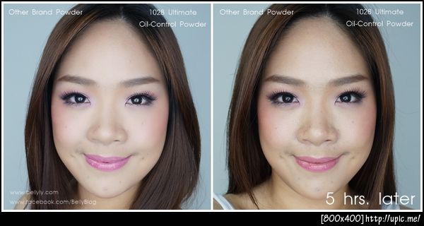รีวิว แป้ง 1028 ultimate oil control powder_before after only powder