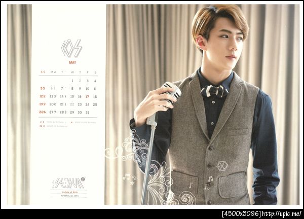 [Pic Scan] EXO 2013 Calendar It's Show Time #Sehun [Scaned by : kaibaby0114的分] 29P