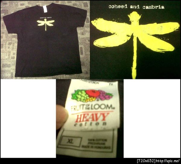 เสื้อวง Coheed and Cambria แนวเพลง post-hardcore สีดำ สกรีนลายด้านหน้า ขนาด อก24 ยาว29 ไซท์ XL ราคา 400 บาท