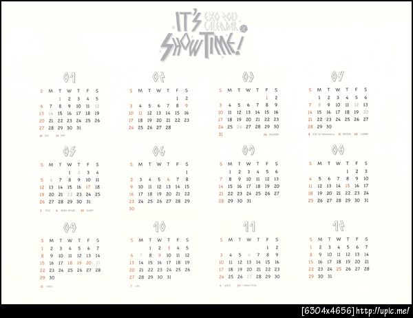 [Pic Scan] EXO 2013 Calendar It's Show Time [Scaned by : kaibaby0114的分] 29P