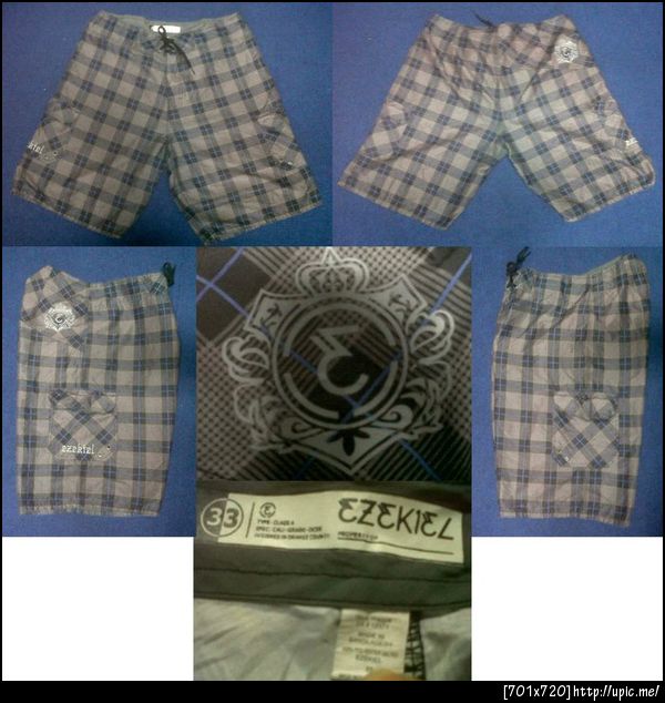 กางเกงยี่ห้อ Ezekiel skate ทำเป็นกางเกงsurf ลายสก๊อต ผ้าร่มใส่สบาย สภาพดี เอว33 ราคา 350 บาท