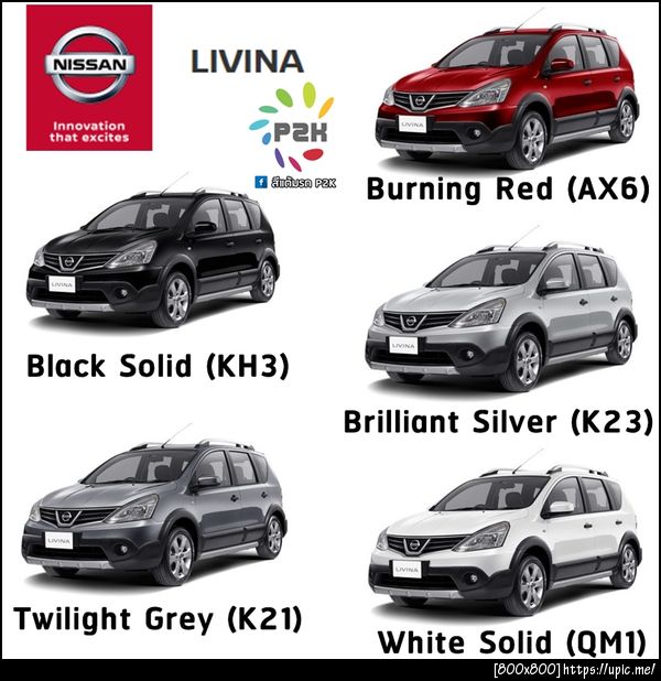 สีแต้มรถ nissan  livina