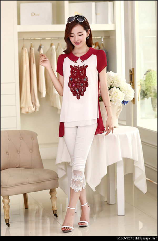 เสื้อชีฟองคนอ้วนไซส์ใหญ่ลายนกฮูก9