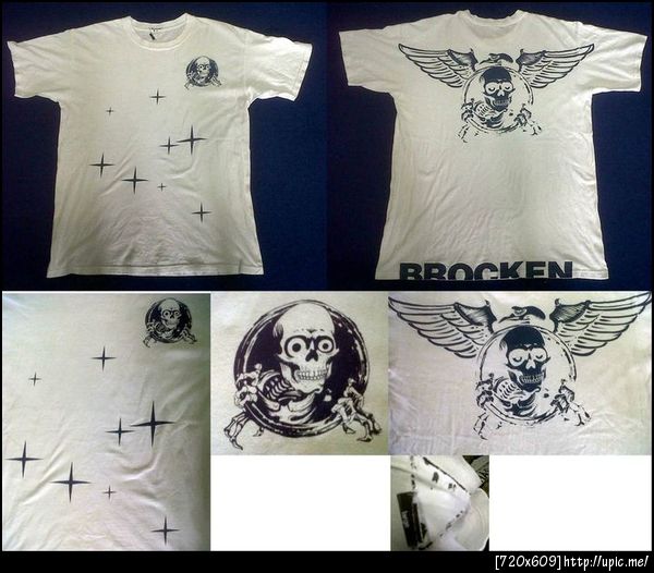 เสื้อลายกระโหลก Bones powell สีขาว สกรีนลายด้านหน้าด้านหลัง ไซท์ Large ขนาด(ด้านเดียว) อก22 ยาว29 สภาพ80% tagอยู่แต่ลอกเห็นแต่ไซท์เสื้อ ราคา 300บาท