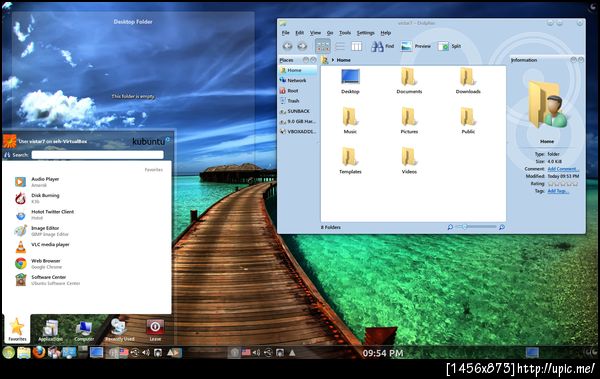 ทดสอบติดตั้งธีม Vistar7 ยังเละๆ อยู่พอสมควร