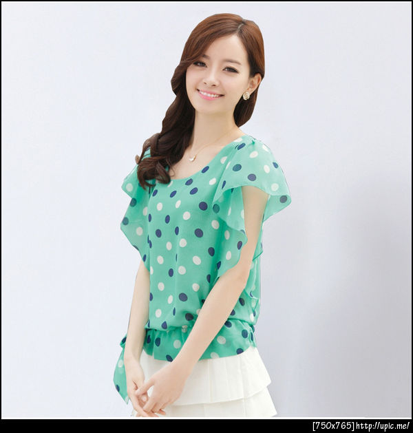 เสื้อผ้าคนอ้วนชีฟองลายจุด