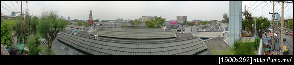 Panorama view of Chatujak Weekend Market's roof : the biggest outdoor market in Bangkok and Thailand