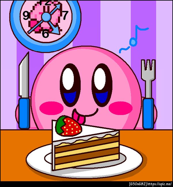 Kirby Have Eating Cake