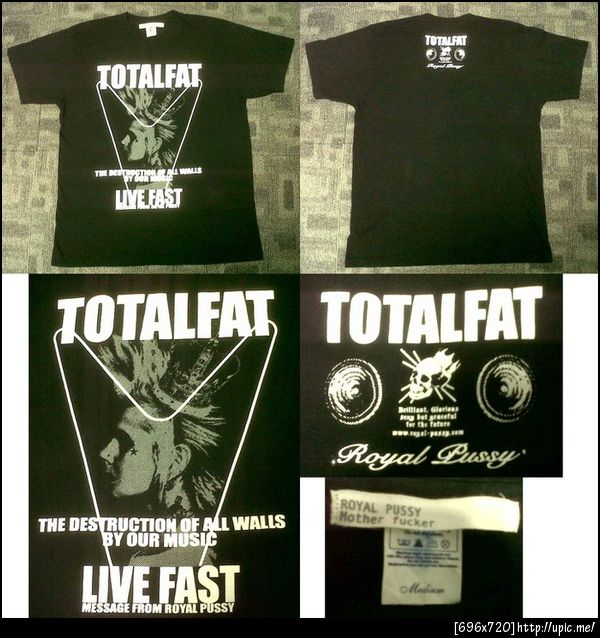 เสื้อยี่ห้อ Royal Pussy Mother ---ker สตรีทแบรนด์จากญี่ปุ่น สกรีนลายหน้าหลัง สีดำ ผ้านิ่มมากใส่สบายแน่นอน ขนาด อก21 ยาว28 ไซท์ M ราคา 350 บาท