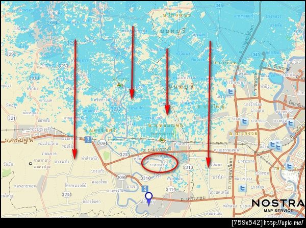 ภาพตำบลบางกระทึก อ. สามพราน วันที่ 24-10-2011