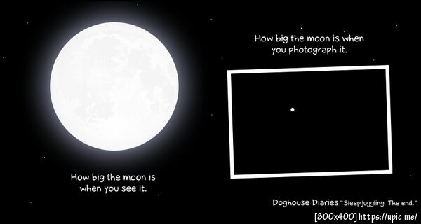 พระจันทร์ ความแตกต่างระหว่างความรู้สึกที่ตาเห็น กับภาพถ่าย