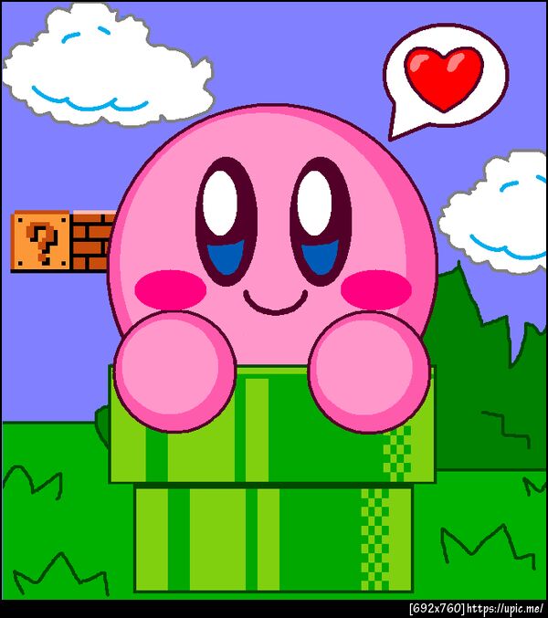 Kirby in Warp Pipe